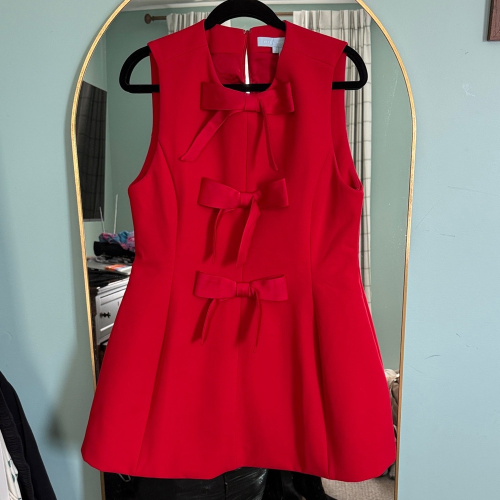 Hill House Blythe Bow Red Dress